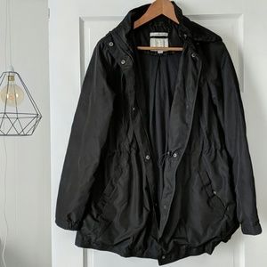 Black raincoat